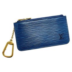 ☆☆ LOUIS VUITTON ルイヴィトン エピ ポシェット クレ M63805 ブルー コインケース 小銭入れ レディース ゴールド金具 Bランク