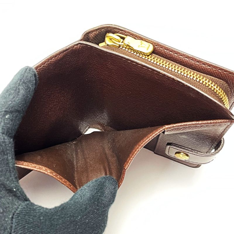 ルイヴィトン ダミエ コンパクトジップウォレット N61668 二つ折り 財布 - 折り財布