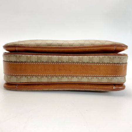  CELINE セリーヌ マカダム柄 ショルダーバッグ ポシェット 斜め掛 レディース ゴールド金具