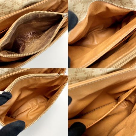  CELINE セリーヌ マカダム柄 ショルダーバッグ ポシェット 斜め掛 レディース ゴールド金具