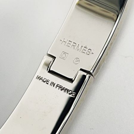  HERMES エルメス エナメルブレスレット ファン □Q刻印 H700001F ホワイト クリック H レディース アクセサリー シルバー金具