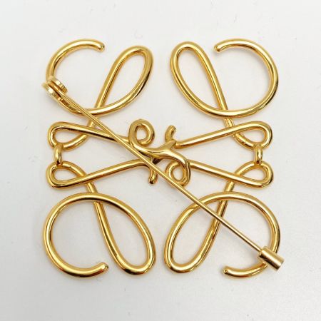  LOEWE ロエベ アナグラム ブローチ GP ゴールド Anagram