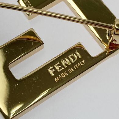 FENDI フェンディ フォーエバー ブローチ ホワイト ゴールド 美品