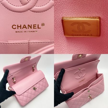 CHANEL シャネル マトラッセ Wフラップ チェーンショルダーバッグ ピンク ラムスキン ゴールド金具｜中古｜なんでもリサイクルビッグバン