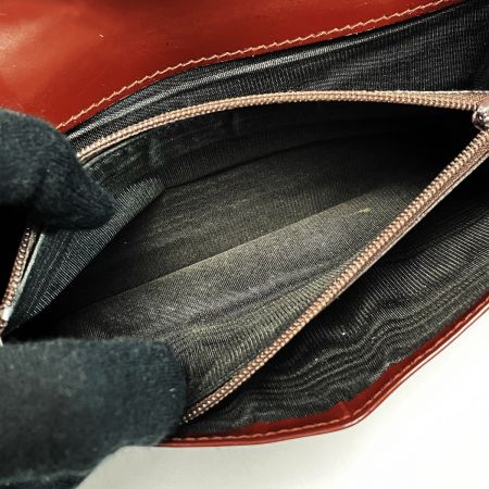  GUCCI グッチ ホースビット 035･2888 ブラウン 2つ折り長財布 パテントレザー レディース シルバー金具