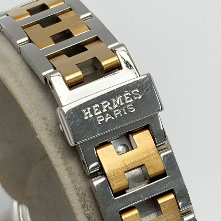 HERMES エルメス クリッパー デイト CL4.220 アイボリー クォーツ レディース 腕時計｜中古｜なんでもリサイクルビッグバン