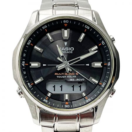  CASIO カシオ LINEAGE リニエージ LCW-M100-1AJF シルバー 電波ソーラー デジアナ メンズ 腕時計
