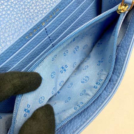  TORY BURCH トリーバーチ BOMBE ENVELOPE CONTINENTAL 長財布 50654 ブルー レザー