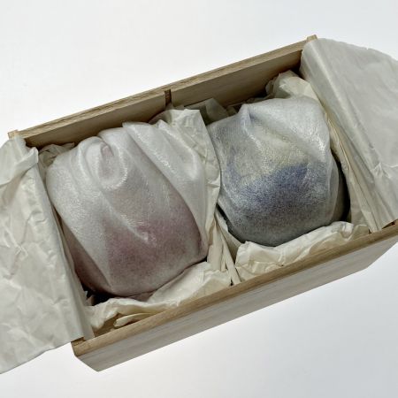  Kitaichi Glass.co.,ltd, 北一硝子 ゆらゆらグラス 月見うさぎ 2個セット 木箱付き スインググラス