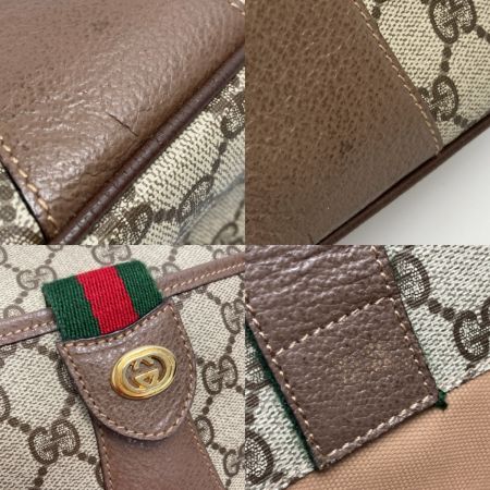  GUCCI グッチ GG シェリーライン ショルダーバッグ 001.754.6177 オールドグッチ PVC×レザー