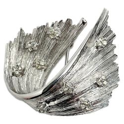 ☆☆ GIVENCHY ジバンシー ラインストーン シルバー ブローチ レディース ヴィンテージ Bランク