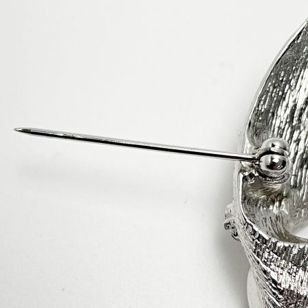  GIVENCHY ジバンシー ラインストーン シルバー ブローチ レディース ヴィンテージ