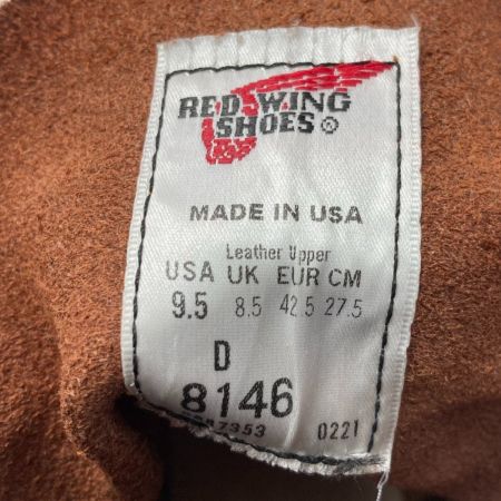  RED WING レッドウィング ブーツ SIZE 27.5cm メンズ 08146 ブラウン