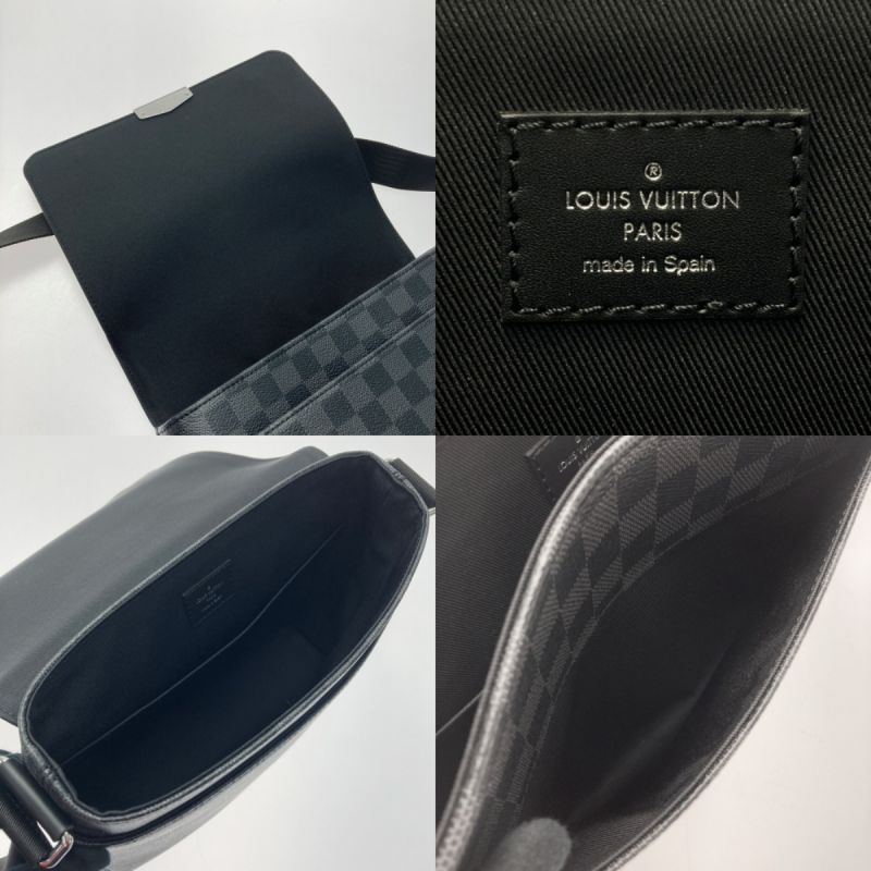 中古】 LOUIS VUITTON ルイヴィトン ダミエ グラフィット ディストリ ...