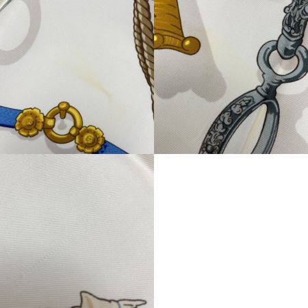  HERMES エルメス カレ90 Memoire d’Hermes エルメスの思い出 シルクスカーフ ブルー シルク100％