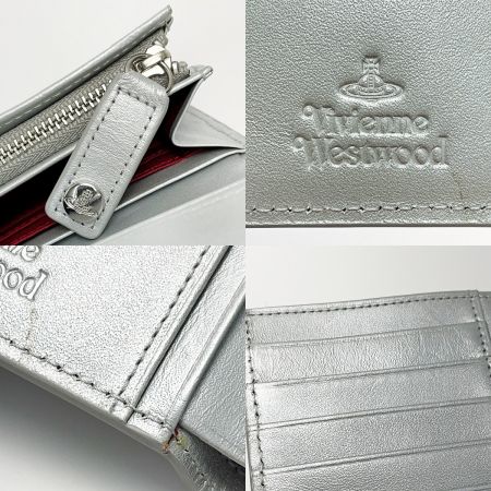  Vivienne Westwood ヴィヴィアン・ウエストウッド FROGS シルバーマルチ 2つ折り財布 レディース レザー