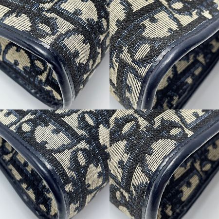  Christian Dior クリスチャンディオール トロッター ネイビー×グレー ショルダーバッグ レディース ゴールド金具