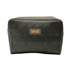 ☆☆ Christian Dior クリスチャンディオール ハニカム柄 クラッチバッグ ブラック系 セカンドバッグ ヴィンテージ Bランク