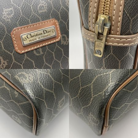 Christian Dior クリスチャンディオール ハニカム柄 クラッチバッグ ブラック系 セカンドバッグ ヴィンテージ