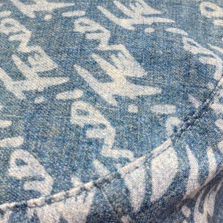  FENDI フェンディ デニム ロゴ 総柄 バケットハット インディゴ Lサイズ 帽子