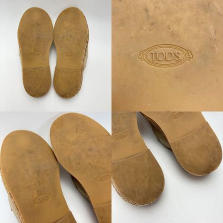  TODS トッズ Kate ケイト レザー プラットフォーム ミュール ベージュ サンダル SIZE39