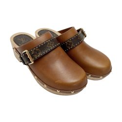 ☆☆ LOUIS VUITTON ルイヴィトン コテージ・ライン SIZE40 CL1200 ブラウン サボサンダル モノグラム レザー Bランク