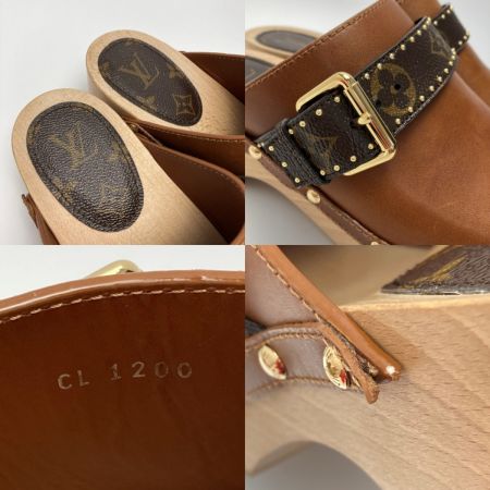  LOUIS VUITTON ルイヴィトン コテージ・ライン SIZE40 CL1200 ブラウン サボサンダル モノグラム レザー