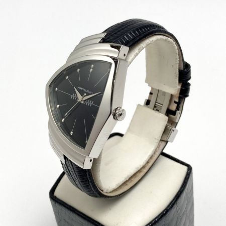  HAMILTON ハミルトン ベンチュラ H244110 ブラック クォーツ メンズ 腕時計 箱・取説有