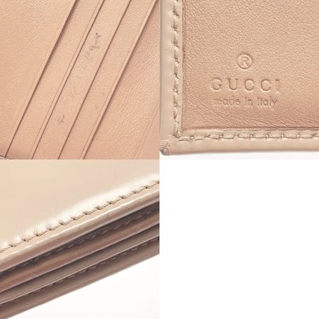  GUCCI グッチ スパークリング ミニフレンチフラップウォレット 369688 ベージュ Wホック財布 レディース 