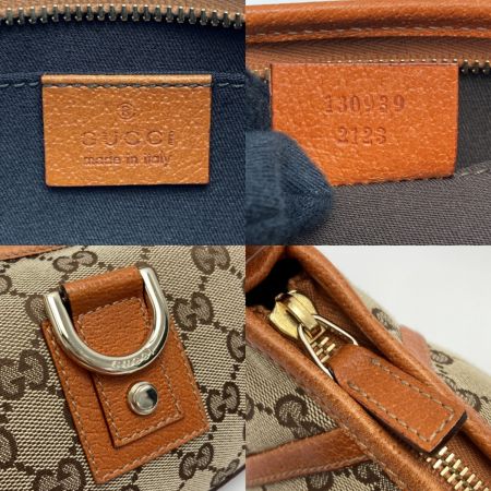  GUCCI グッチ GGキャンバス ショルダーバッグ 130939 ベージュ×ブラウン ワンショルダー キャンバス×レザー 布袋有