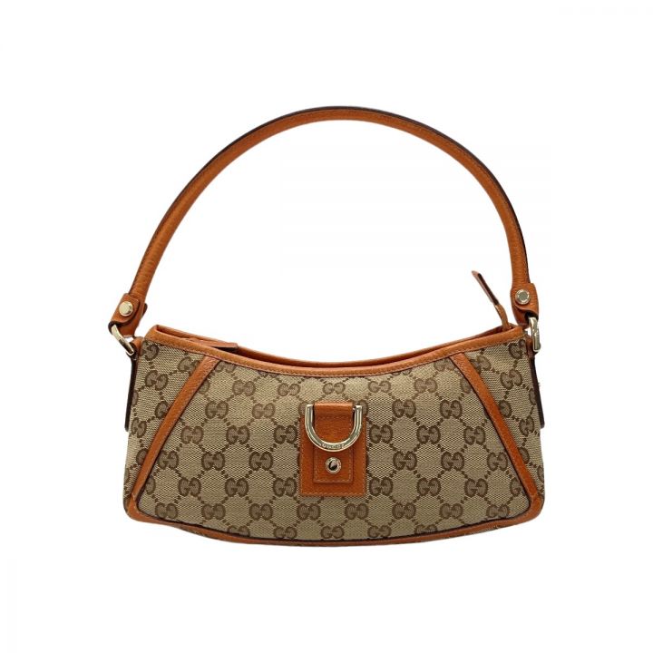 GUCCI グッチ GGキャンバス ショルダーバッグ 130939 ベージュ×ブラウン ワンショルダー キャンバス×レザー  布袋有｜中古｜なんでもリサイクルビッグバン