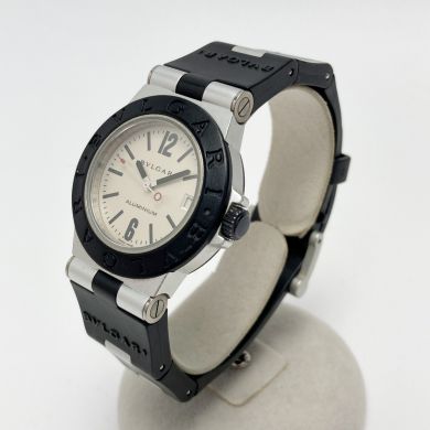 最安値2024ブルガリ アルミニウムデイト AL32TA クォーツ 時計 腕時計 ボーイズ☆0102 アルミニウム