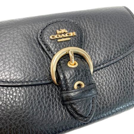  COACH コーチ 2つ折り財布 クリオ ウォレット C6896 ブラック レディース レザー