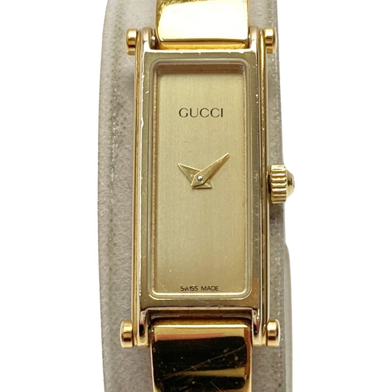 中古】 GUCCI グッチ バングルウォッチ GP 1500 ゴールド クォーツ ...