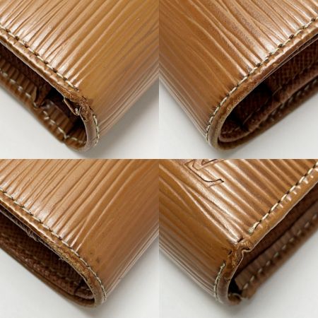  LOUIS VUITTON ルイヴィトン エピ ポルトフォイユ・ヴィエノワ M63243 ケニア 2つ折り財布 ユニセックス シルバー金具