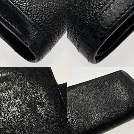  BVLGARI ブルガリ 2つ折り財布 ブラック ユニセックス レザー シルバー金具