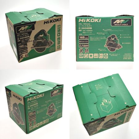 HiKOKI ハイコーキ コードレス丸のこ 36V 165ｍｍ C3606DB(NN) グリーン