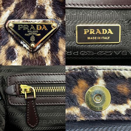 中古】 PRADA プラダ Cavallino Bauletto Bag レオパード ショルダーバッグ レディース ゴールド金具｜総合リサイクルショップ  なんでもリサイクルビッグバン オンラインストア