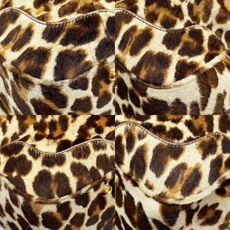  PRADA プラダ Cavallino Bauletto Bag レオパード ショルダーバッグ レディース ゴールド金具