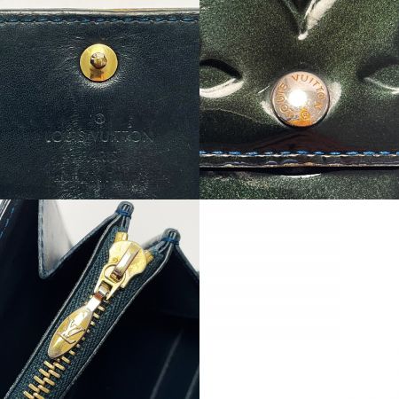  LOUIS VUITTON ルイヴィトン ヴェルニ ポルトフォイユ・サラ ブルーニュイ 長財布 レディース ゴールド金具