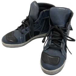 ☆☆ KOMINE ウォータープルーフマイクロファイバーライディングスニーカー 05-091 ネイビー SIZE 27cm メンズ Aランク