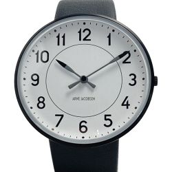 ☆☆ ARNE JACOBSEN ステーション 1902-1971 ホワイト クォーツ レディース 腕時計 Bランク