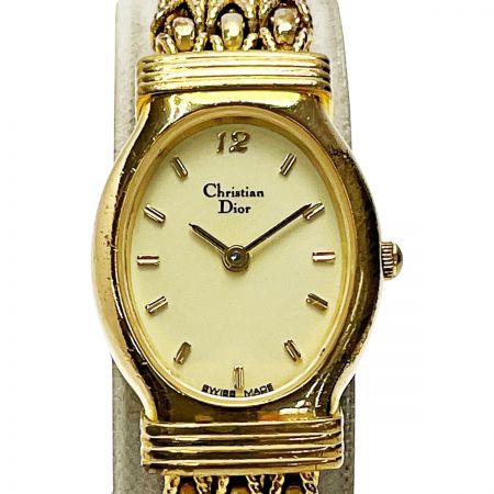  Christian Dior クリスチャンディオール ブレスウォッチ 3055 ゴールド クォーツ レディース 腕時計