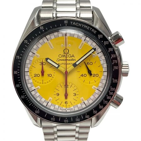  OMEGA オメガ スピードマスター レーシング シューマッハ クロノグラフ 3510.12 イエロー 自動巻き メンズ 腕時計