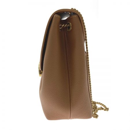  POLE'NE チェーンショルダーバッグ Numero un mini カーフレザー ブラウン