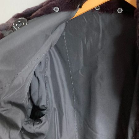  balmain バルマン ミンク コート 毛皮 サイズ L レディース SW075-85HG ブラック×パープル