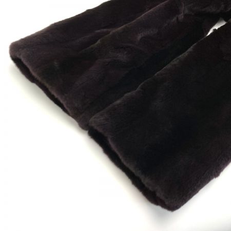  balmain バルマン ミンク コート 毛皮 サイズ L レディース SW075-85HG ブラック×パープル