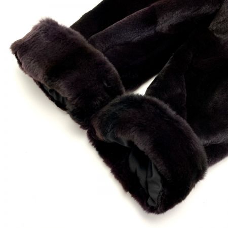  balmain バルマン ミンク コート 毛皮 サイズ L レディース SW075-85HG ブラック×パープル