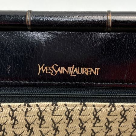  Yves Saint Laurent イブサンローラン キルティング Vステッチ クラッチバッグ ブラック レザー ヴィンテージ