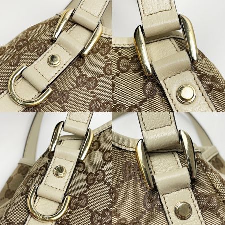  GUCCI グッチ GGキャンバス 130736 ベージュ トートバッグ レディース ゴールド金具 布袋有